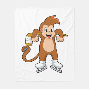 Monkey Ice hockey Ice hockey hockey Fleecefilt