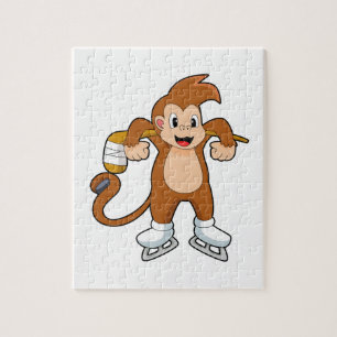 Monkey Ice hockey Ice hockey hockey Pussel