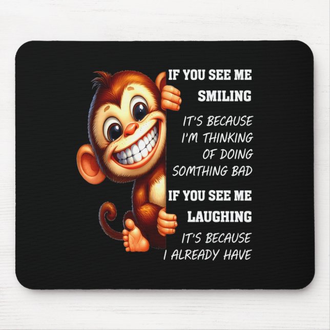 Monkey If You See Me Smiling It's Because I'm Thin Musmatta (Framsidan)