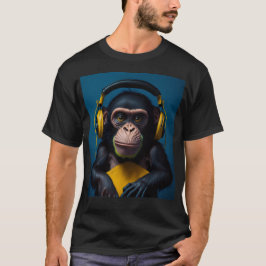Monkey in HEADPHONES T Shirt