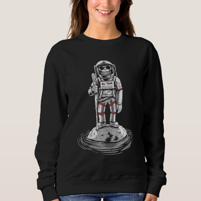 Monkey in Space Astronaut Monkey T Shirt (Framsida)