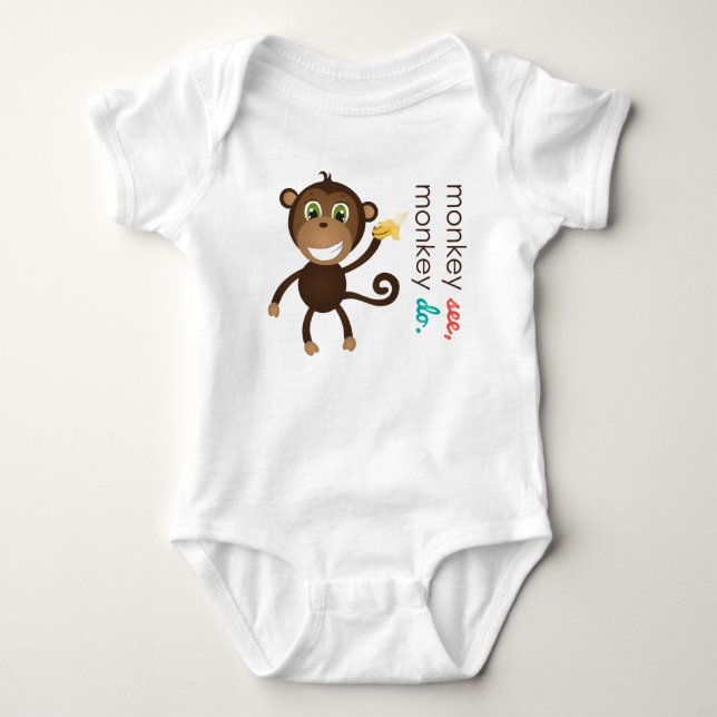 Monkey Infant Creeper T-shirt (Framsida)