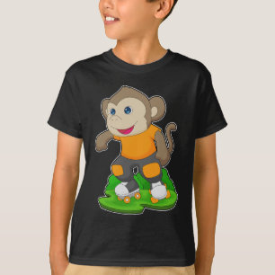 Monkey Inline-skridskor för rullskridskor T Shirt