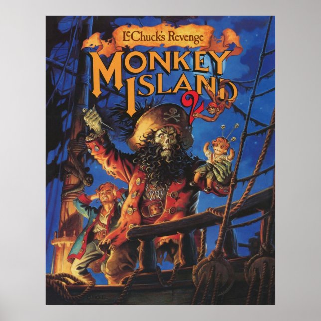 Monkey Island 2 LeChucks Revenge Poster (Framsidan)