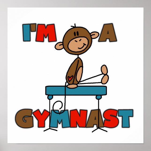 Monkey, jag är Gymnast Poster (Framsidan)