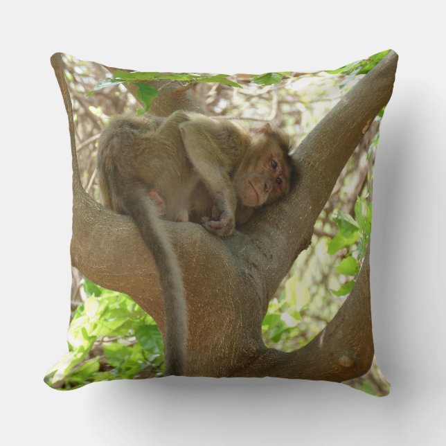 Monkey - jag är så trött kudde (Framsida)