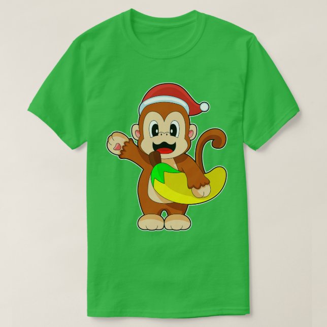 Monkey jul Banana T Shirt (Design framsida)