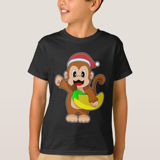 Monkey jul Banana T Shirt (Framsida)