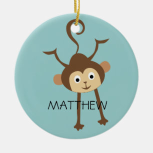 Monkey Julgransprydnad Keramik