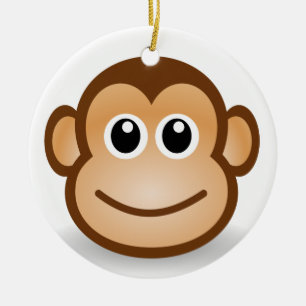 Monkey Julgransprydnad Keramik
