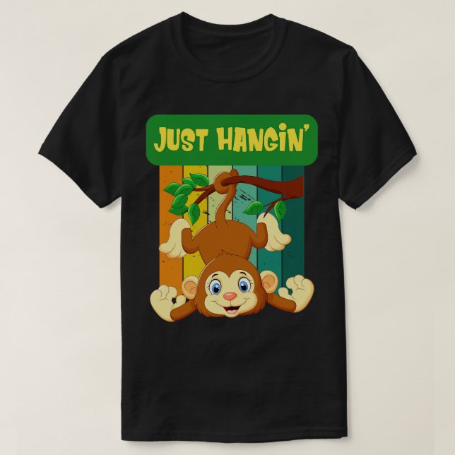Monkey Just Hangin T Shirt (Design framsida)