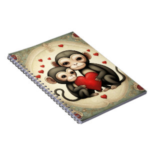 Monkey Kärlek Anteckningsbok
