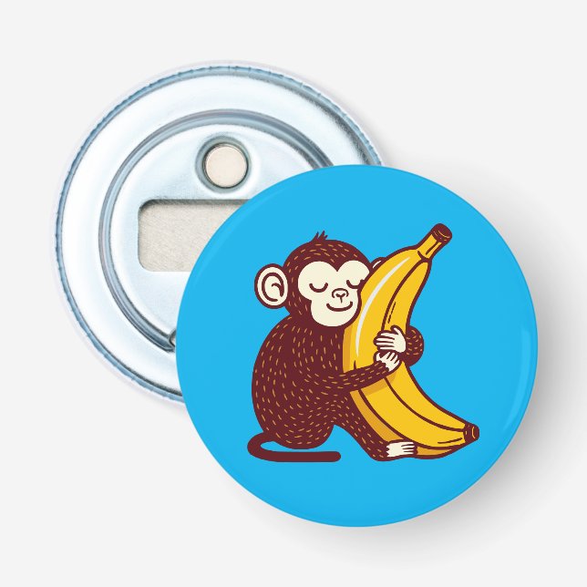 Monkey Kärlek Banana Flasköppnare (Framsidan)