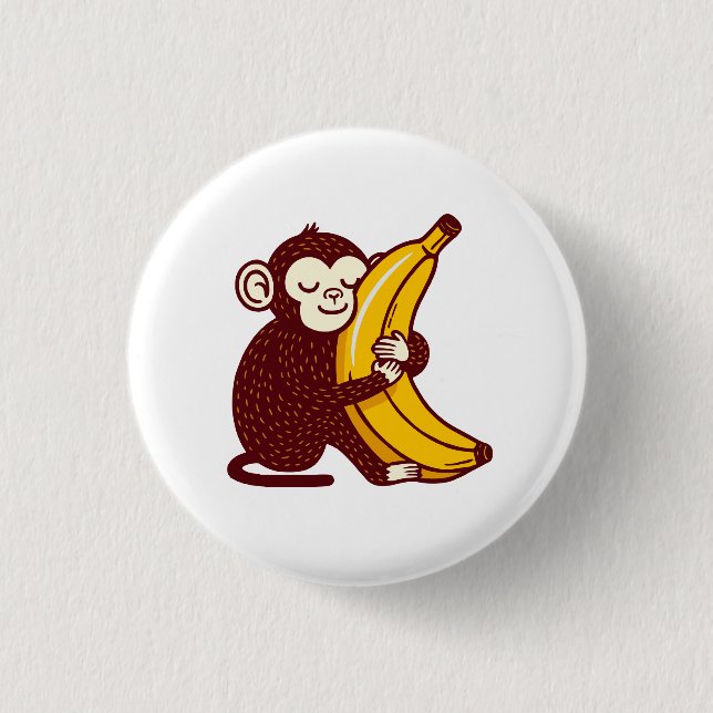 Monkey Kärlek Banana Knapp (Framsida)