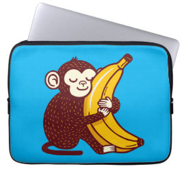 Monkey Kärlek Banana Laptop Fodral