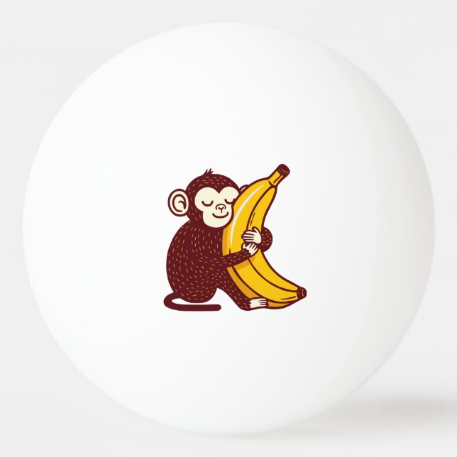 Monkey Kärlek Banana Pingisboll (Framsidan)