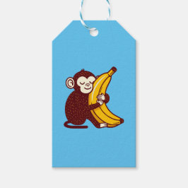 Monkey Kärlek Banana Presentetikett