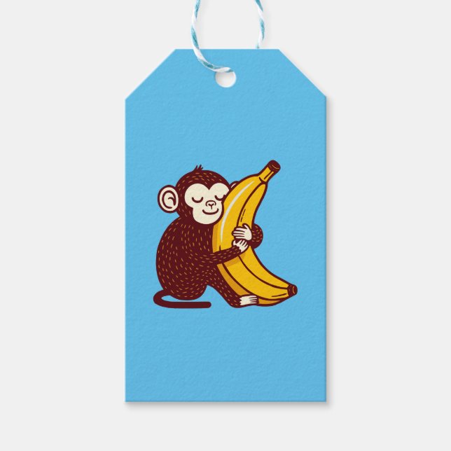 Monkey Kärlek Banana Presentetikett (Framsidan)