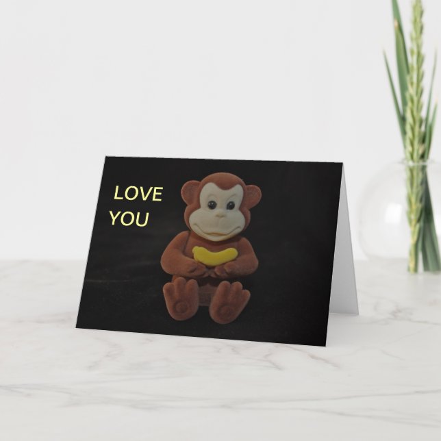 Monkey KÄRLEK DU Greve Card Kort (Framsida)