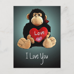 Monkey Kärlek vykort