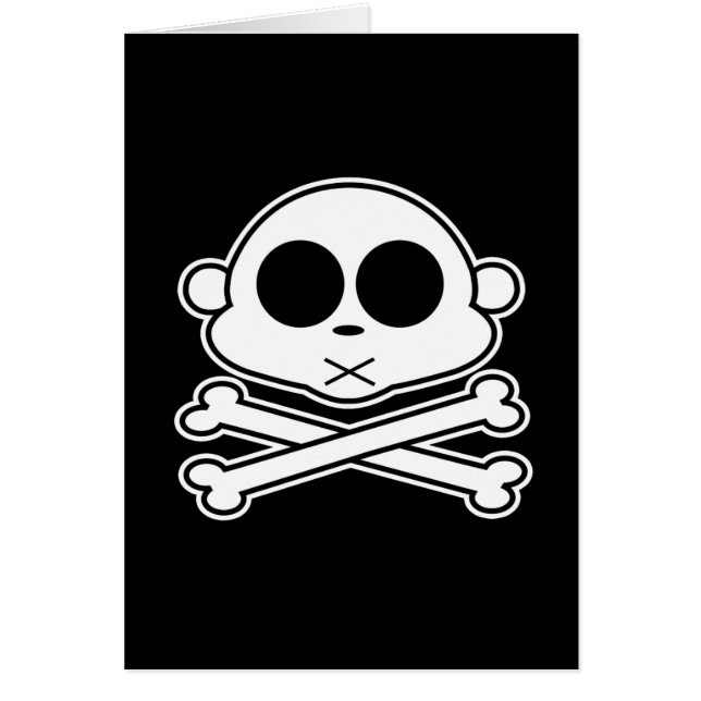 Monkey Kor Bone Hälsningskort (Framsidan)