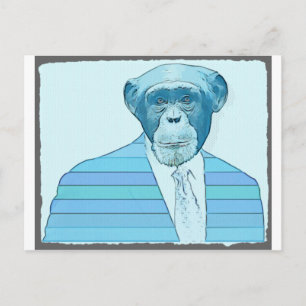 Monkey Kostym Vykort
