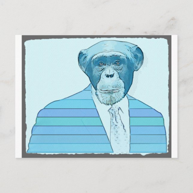 Monkey Kostym Vykort (Framsida)