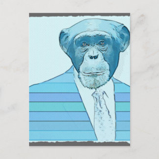 Monkey Kostym Vykort