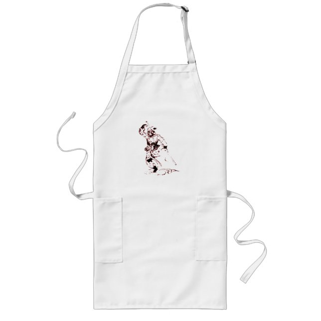 Monkey Kung Apron Långt Förkläde (Framsidan)