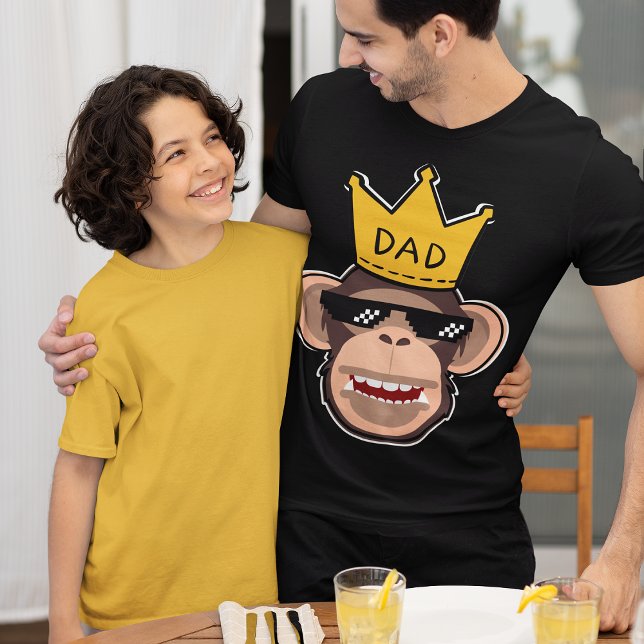 Monkey Kung Pappa Wasslass Manar Stil T Shirt (Skapare uppladdad)