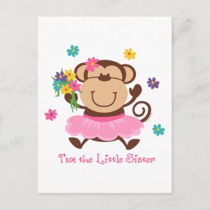 Monkey Little Sister Vykort