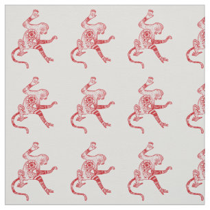 Monkey Mandala Fabric Tyg