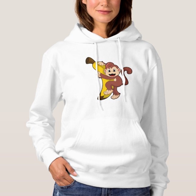 Monkey med Banana (1).PNG T Shirt (Framsida)