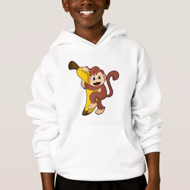 Monkey med Banana (1).PNG T Shirt (Framsida)