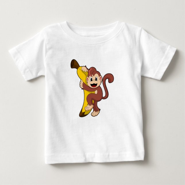 Monkey med Banana (1).PNG T Shirt (Framsida)