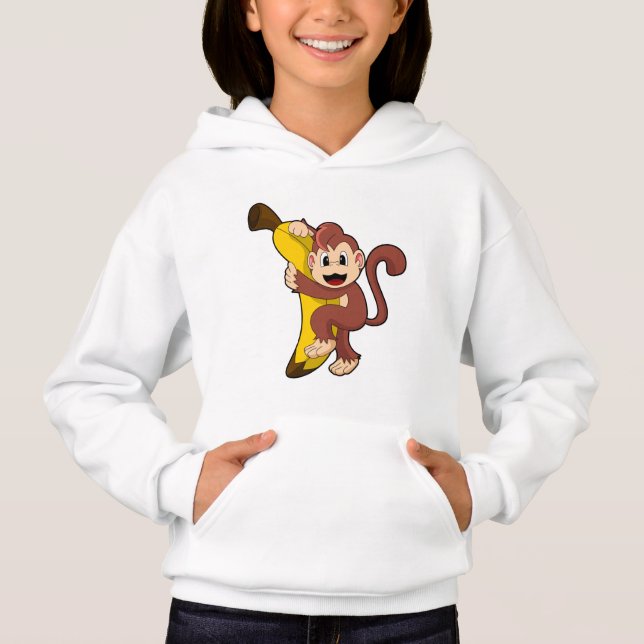 Monkey med Banana (1).PNG T Shirt (Framsida)