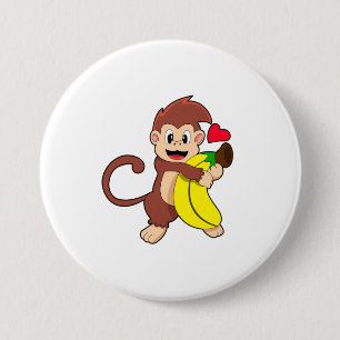 Monkey med Banana Knapp