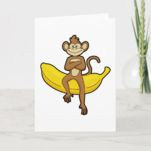 Monkey med Banana Kort