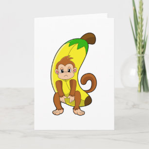 Monkey med Banana Kort