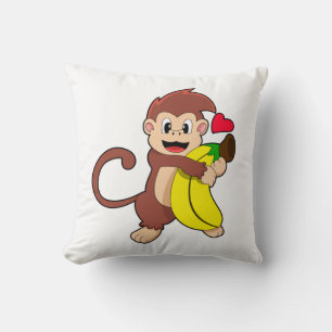 Monkey med Banana Kudde