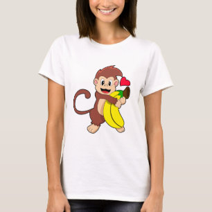 Monkey med Banana T Shirt