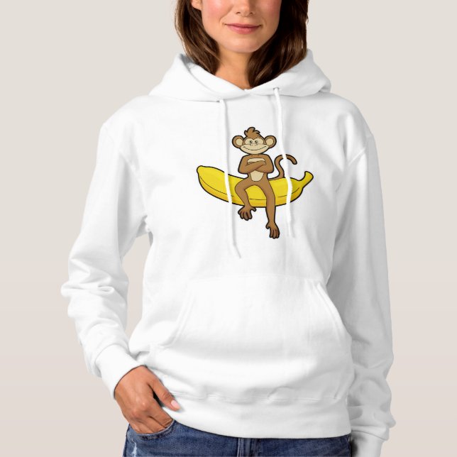 Monkey med Banana T Shirt (Framsida)