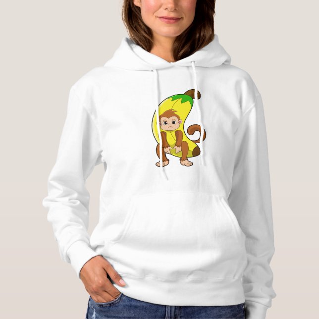 Monkey med Banana T Shirt (Framsida)