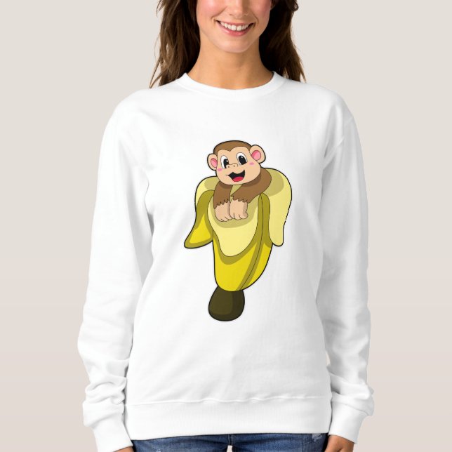 Monkey med bananskal t shirt (Framsida)