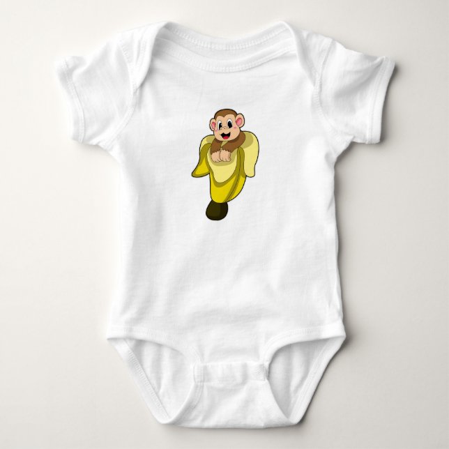Monkey med bananskal t shirt (Framsida)