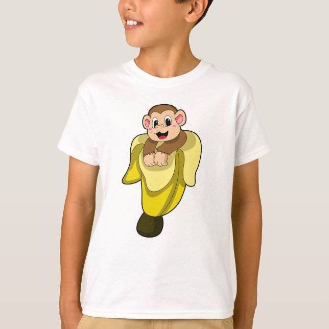 Monkey med bananskal t shirt (Framsida)