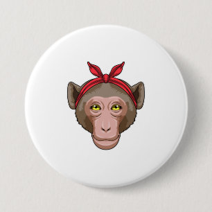 Monkey med Bandana Knapp