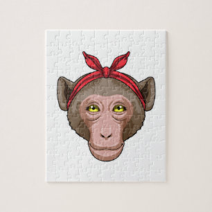 Monkey med Bandana Pussel