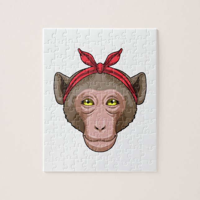 Monkey med Bandana Pussel (Vertikal)