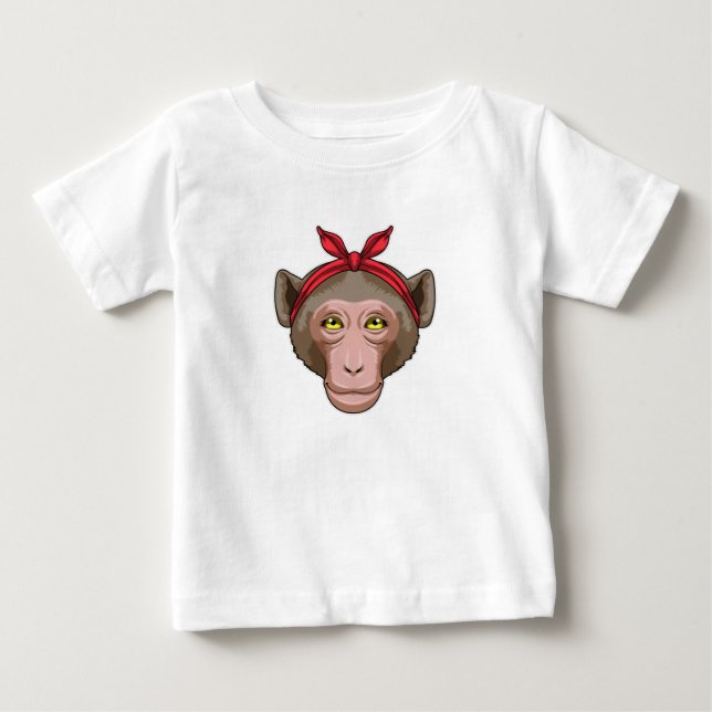 Monkey med Bandana T Shirt (Framsida)
